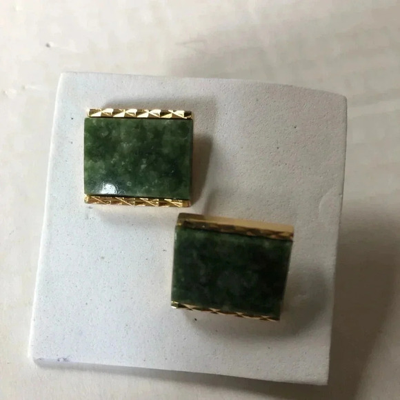 Vintage Senator Jade Cufflinks - Picture 3 of 8